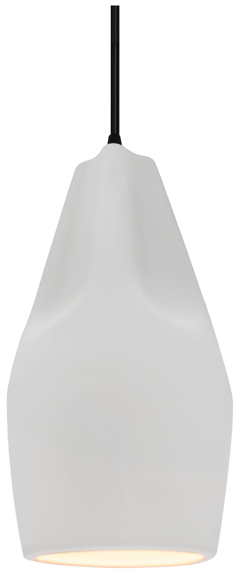 Radiance Crease 5.75" Wide Bisque LED Pendant With Black Cord