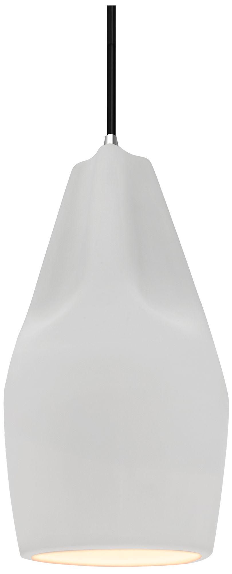 Image 2 Radiance Crease 5.75" Wide Bisque LED Pendant With Chrome Black Cord more views