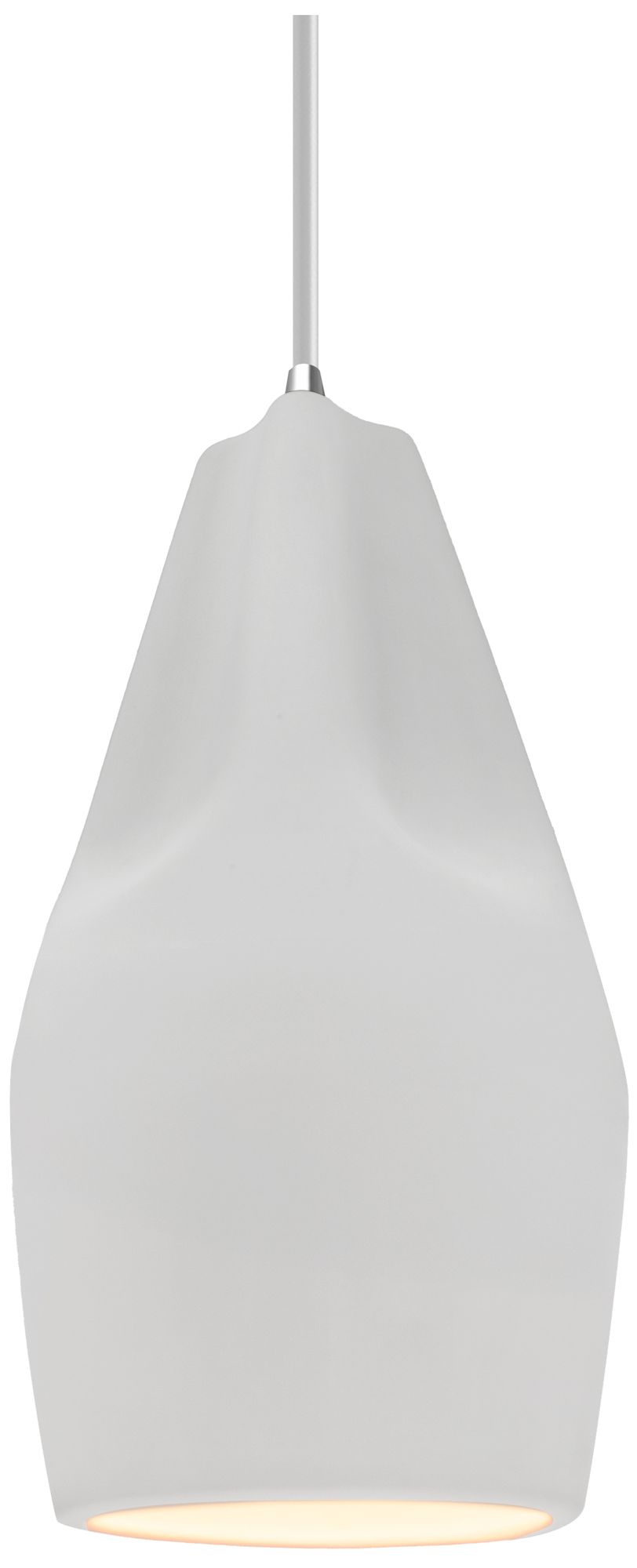 Radiance Crease 5.75" Wide Bisque LED Pendant With White Cord