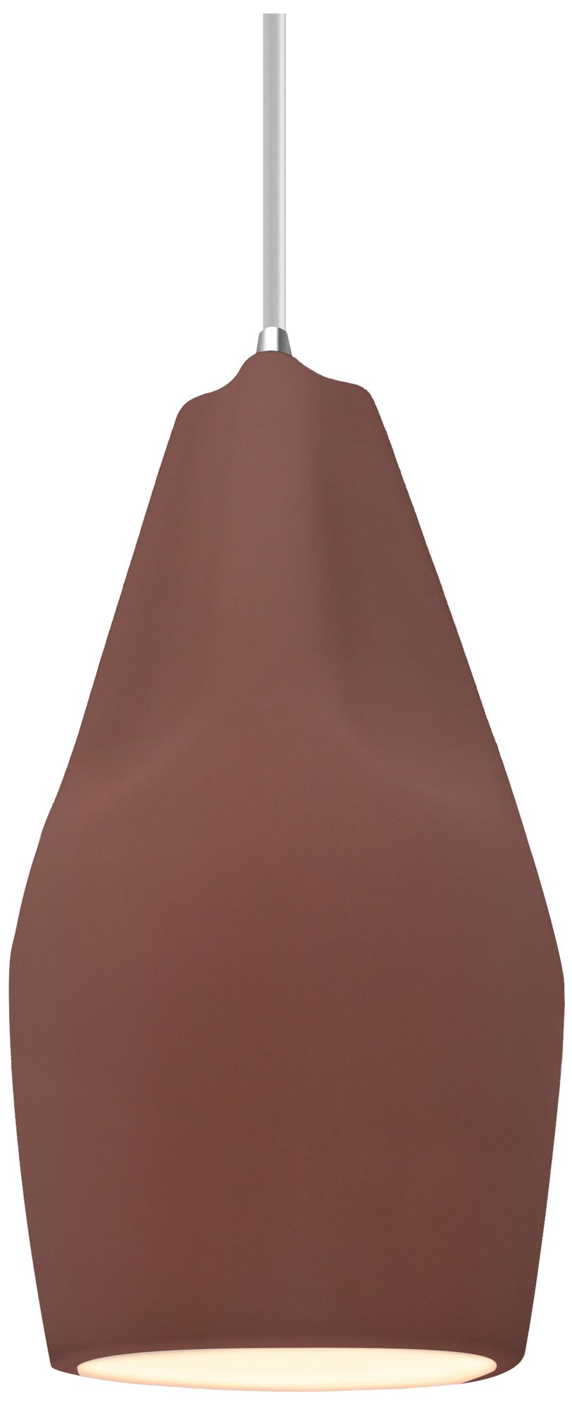 Radiance Crease 5.75" Wide Canyon Clay LED Pendant With White Cord