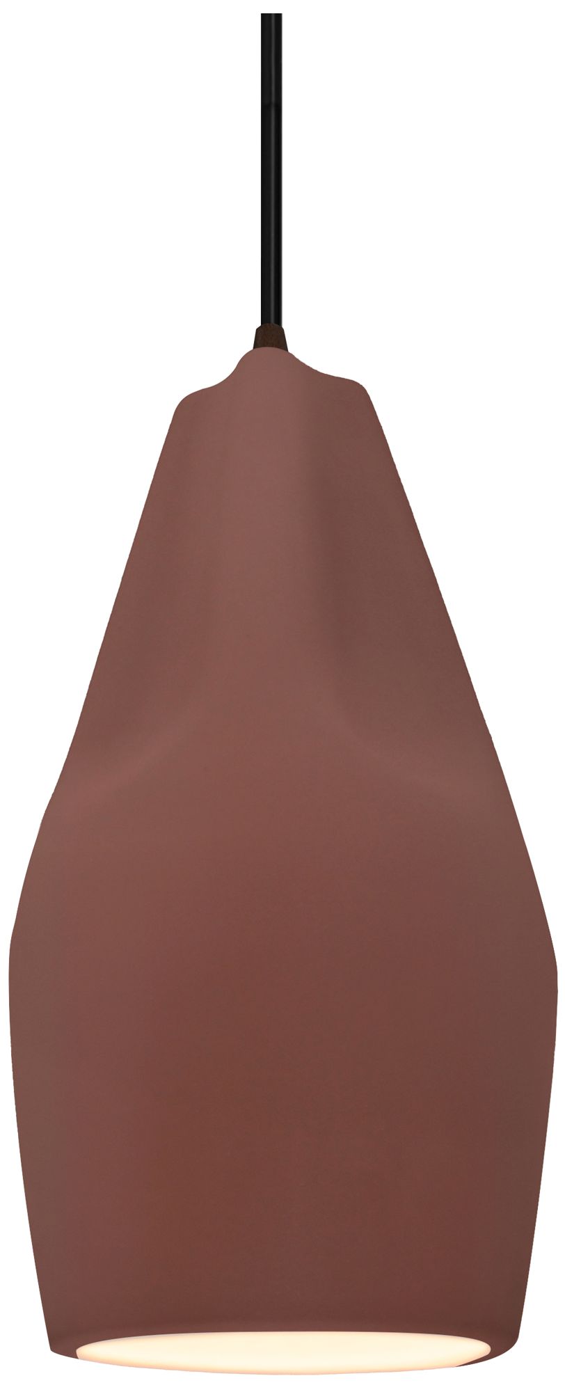 Radiance Crease 5.75" Wide Canyon Clay Pendant With Bronze Black Cord