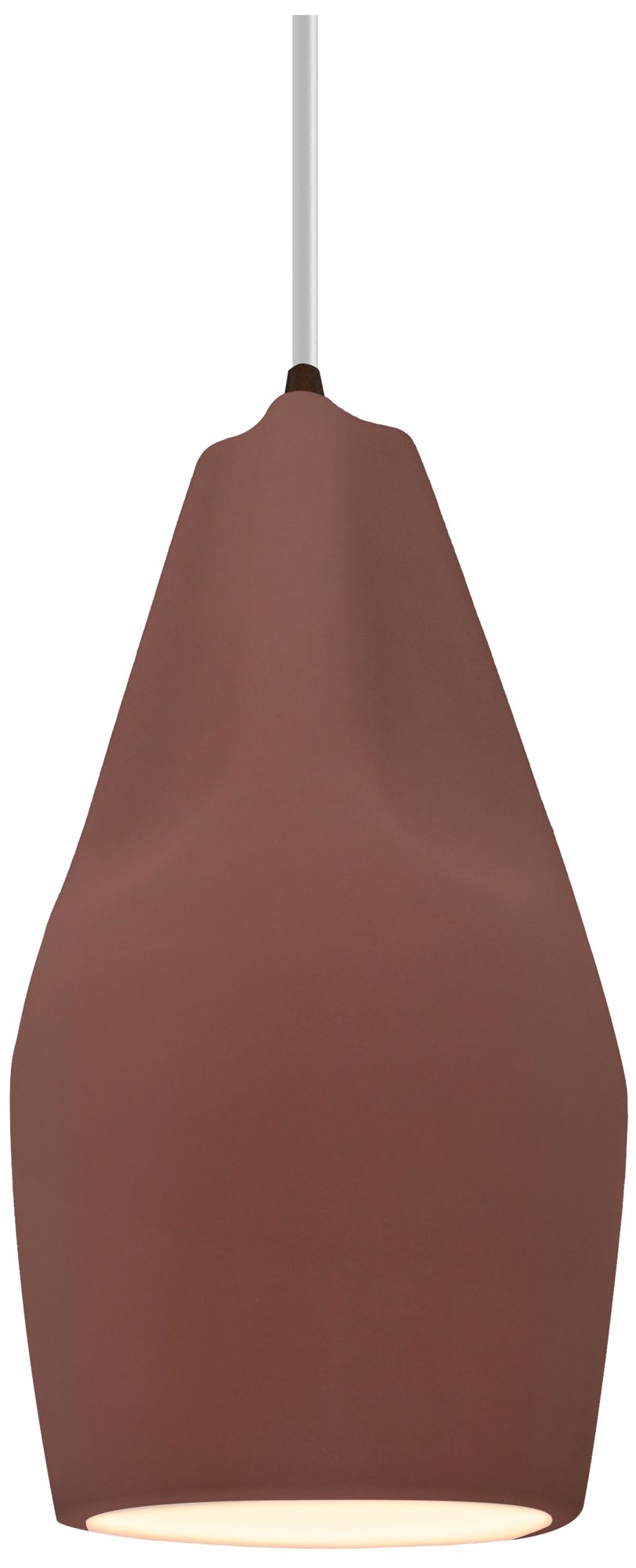 Radiance Crease 5.75" Wide Canyon Clay Pendant With Bronze White Cord