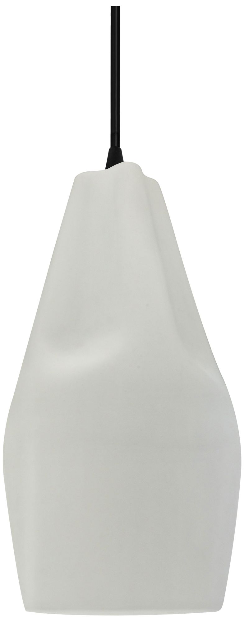 Image 2 Radiance Crease 5.75" Wide Matte White Pendant With Black Cord more views