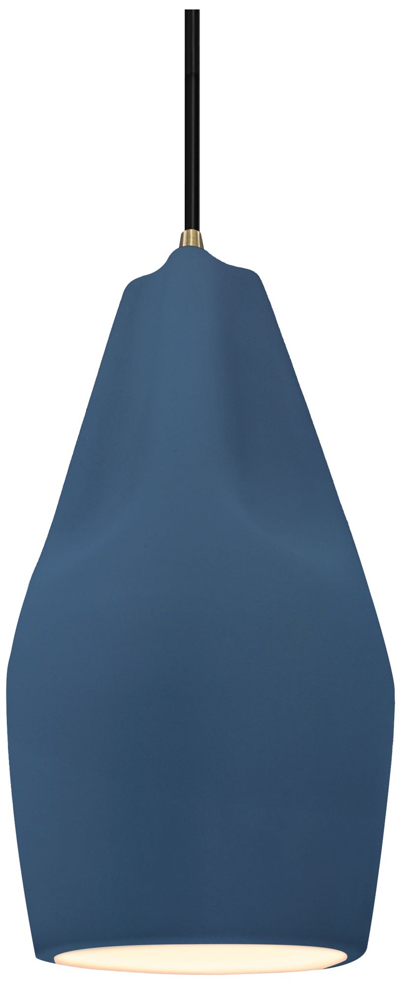 Radiance Crease 5.75" Wide Midnight Sky LED Pendant With Brass Black Cord