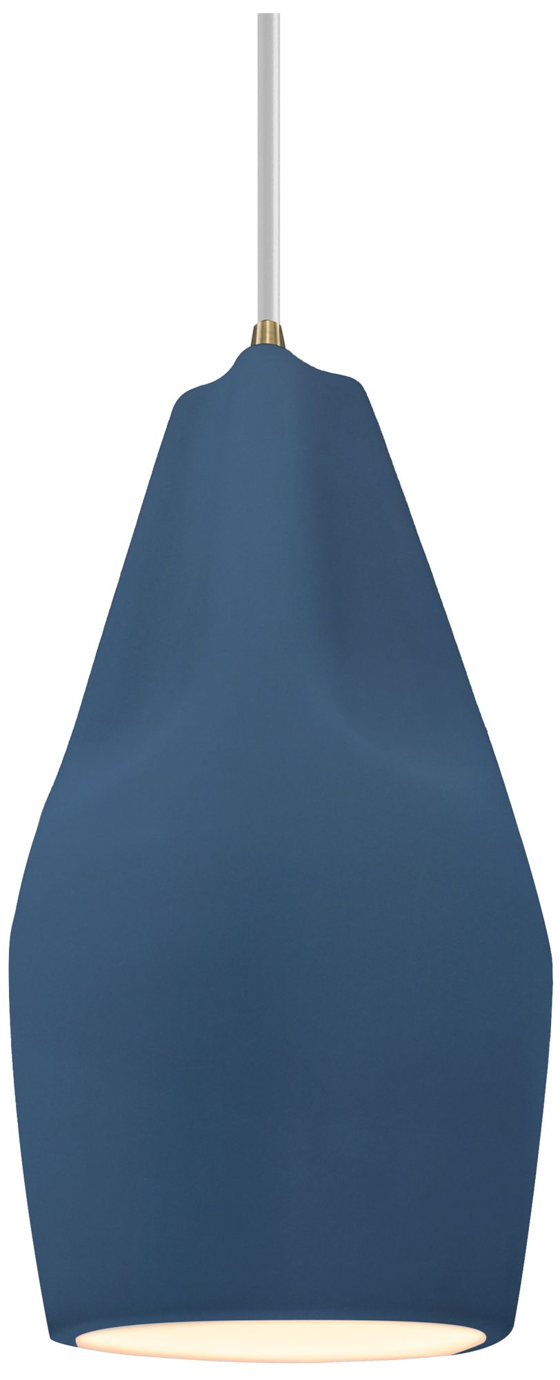 Radiance Crease 5.75" Wide Midnight Sky Pendant With Brass White Cord