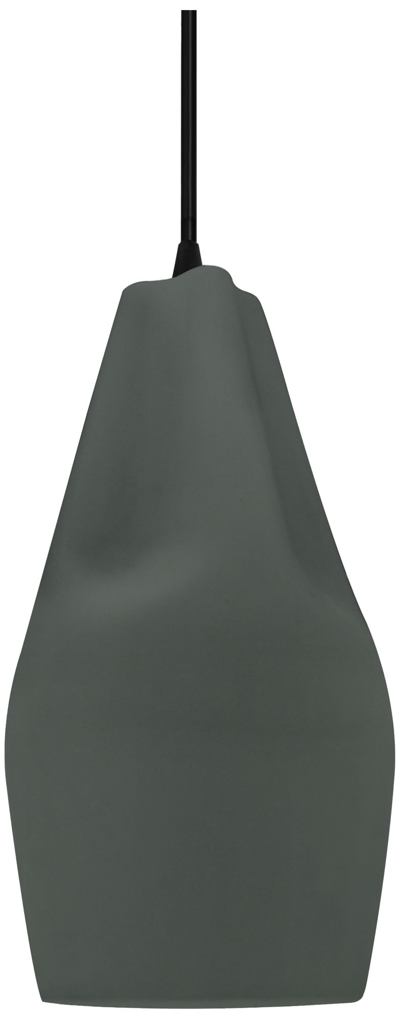 Image 2 Radiance Crease 5.75" Wide Pewter Green Pendant With Black Cord more views