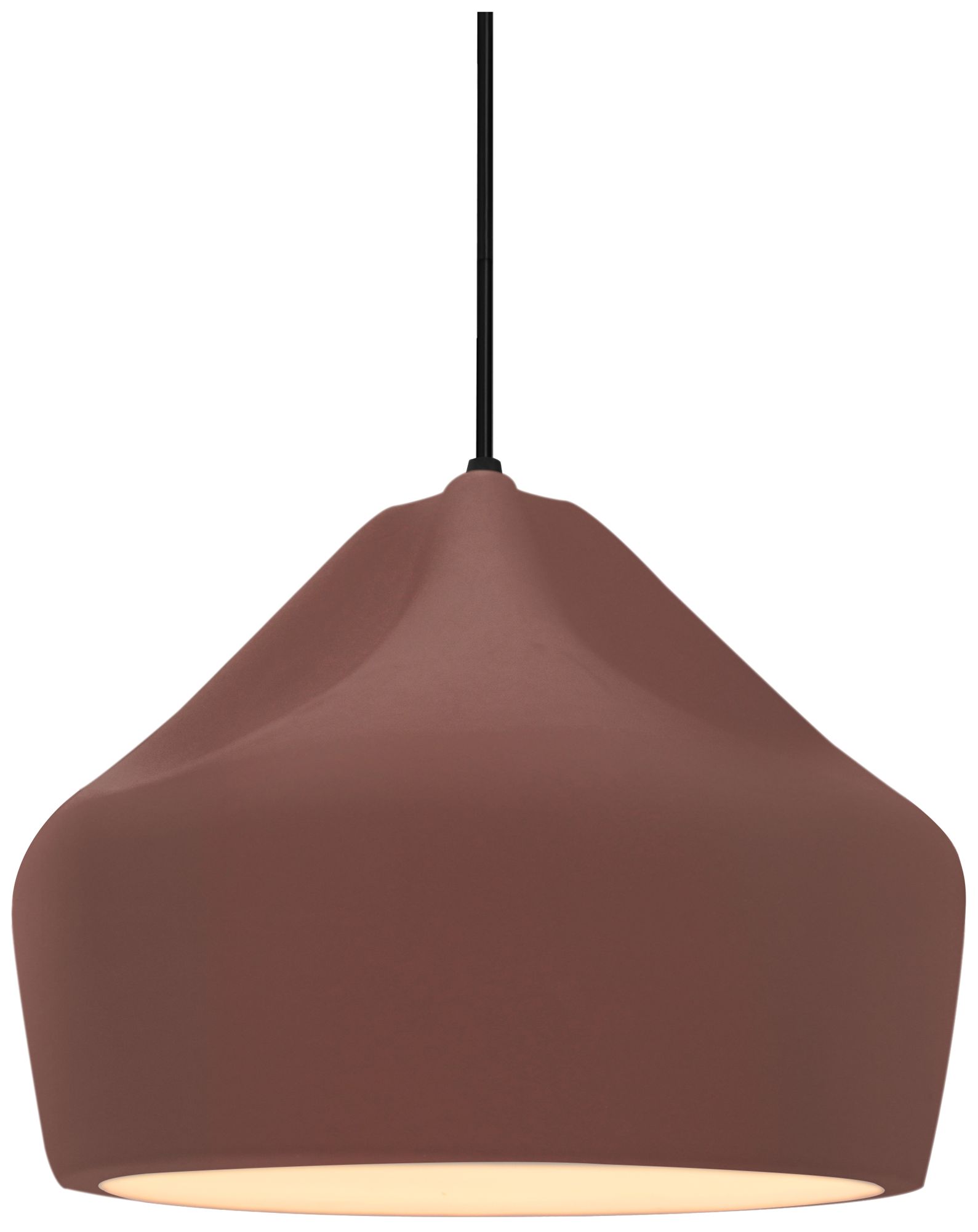 Image 2 Radiance Crease 9" Wide Canyon Clay LED Pendant With Black Cord more views