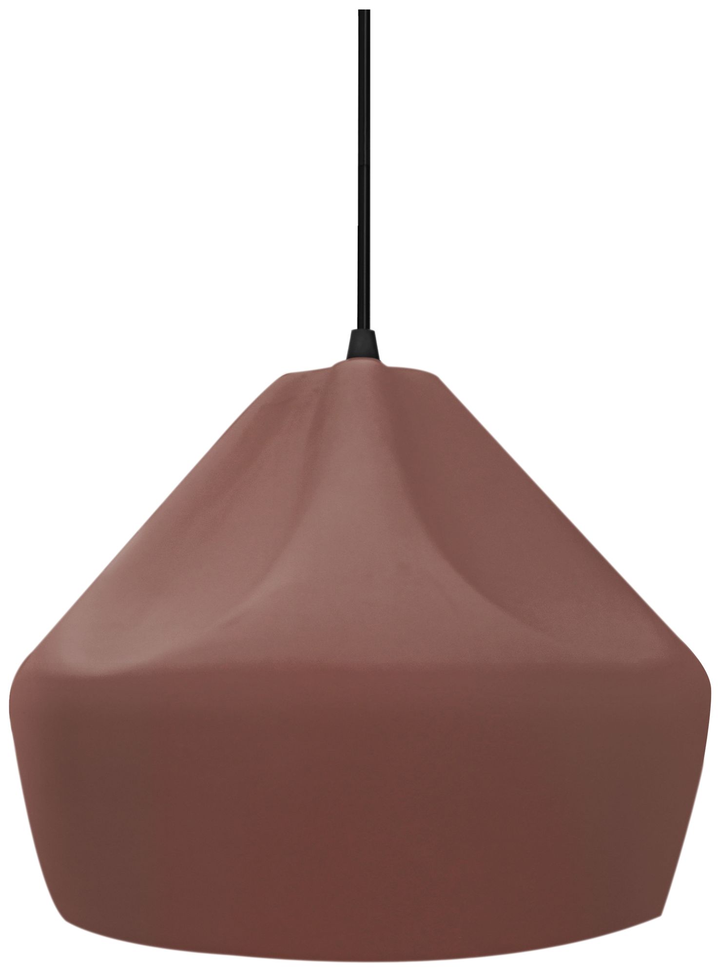 Radiance Crease 9" Wide Canyon Clay Pendant With Black Cord