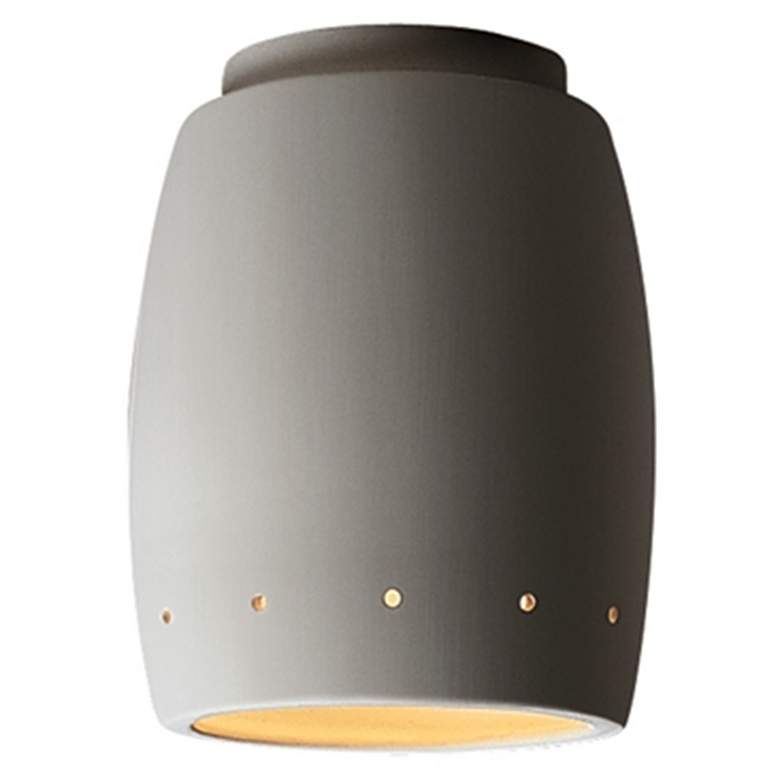 Image 1 Radiance Curved 6.75 inch Bisque LED Flush Mount With Perfs