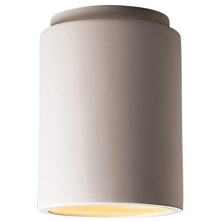 Image 1 Radiance Cylinder 6 1/2" Wide Bisque Outdoor Ceiling Light