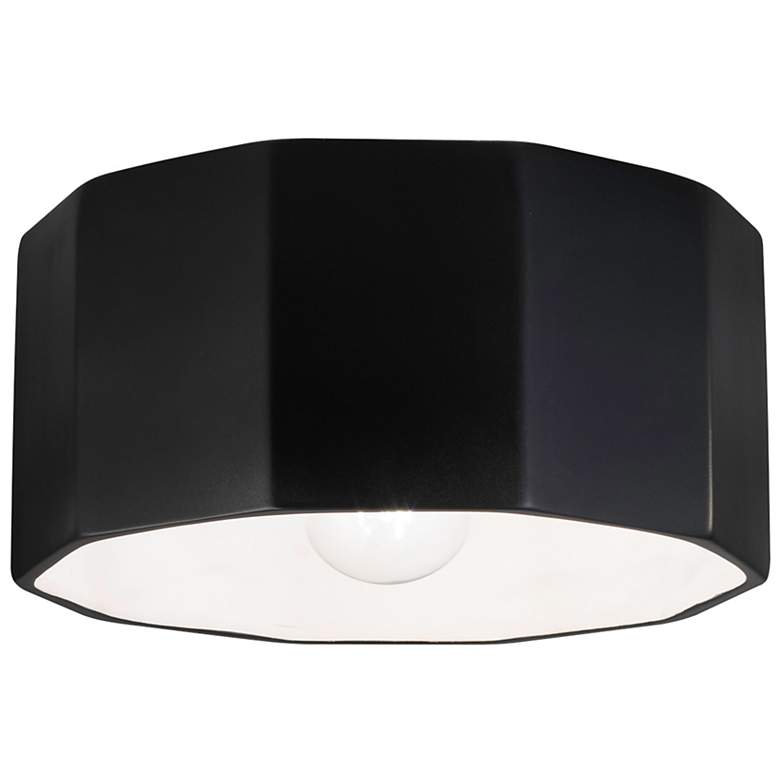 Image 2 Radiance Deca 12 1/4" Wide Carbon Matte Black Ceiling Light