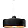 Radiance Dish 12" Wide Matte Black and Gold Mini Pendant