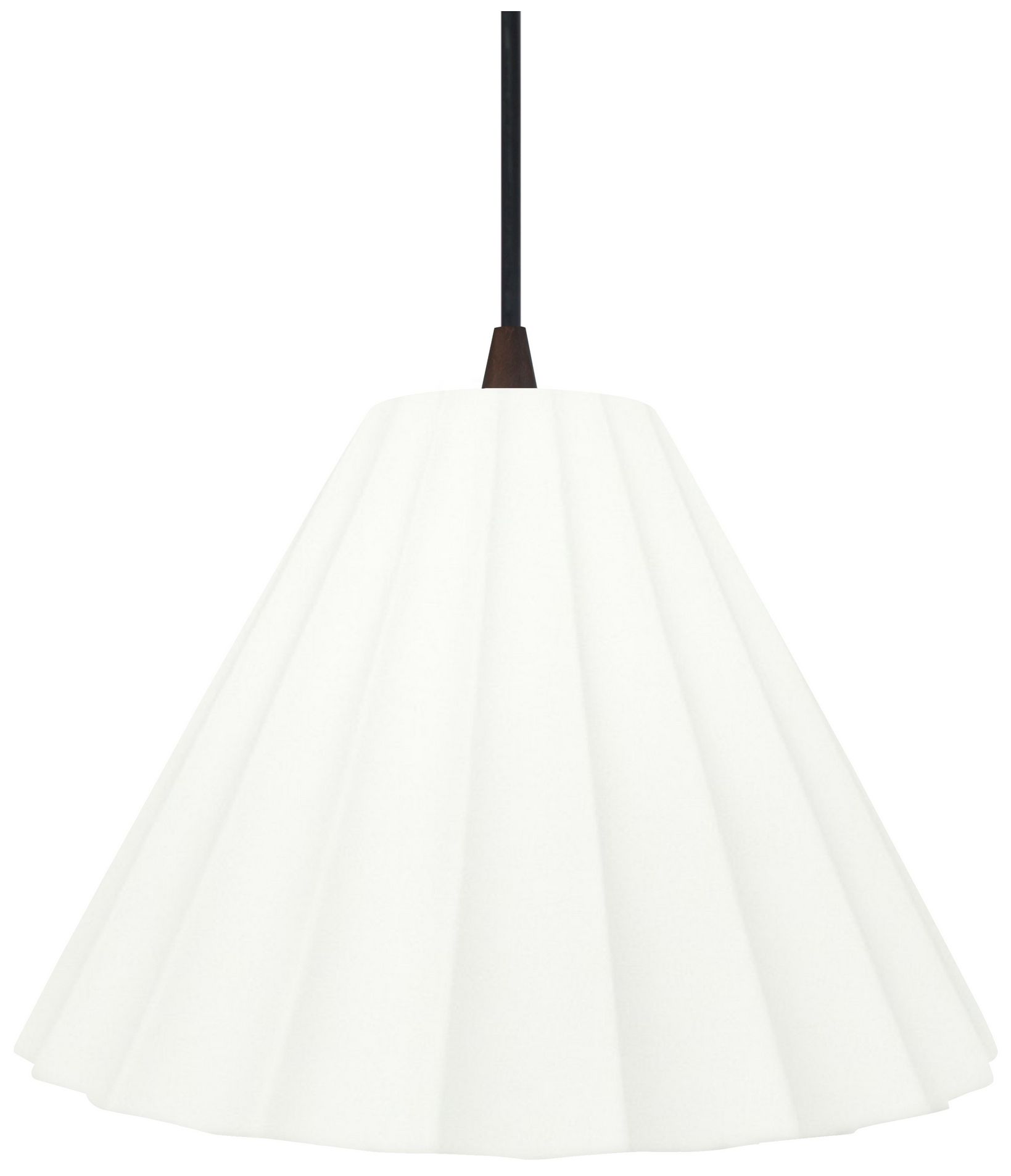 Image 2 Radiance Fluted 10.75" Wide Bisque LED Pendant With Black Cord more views