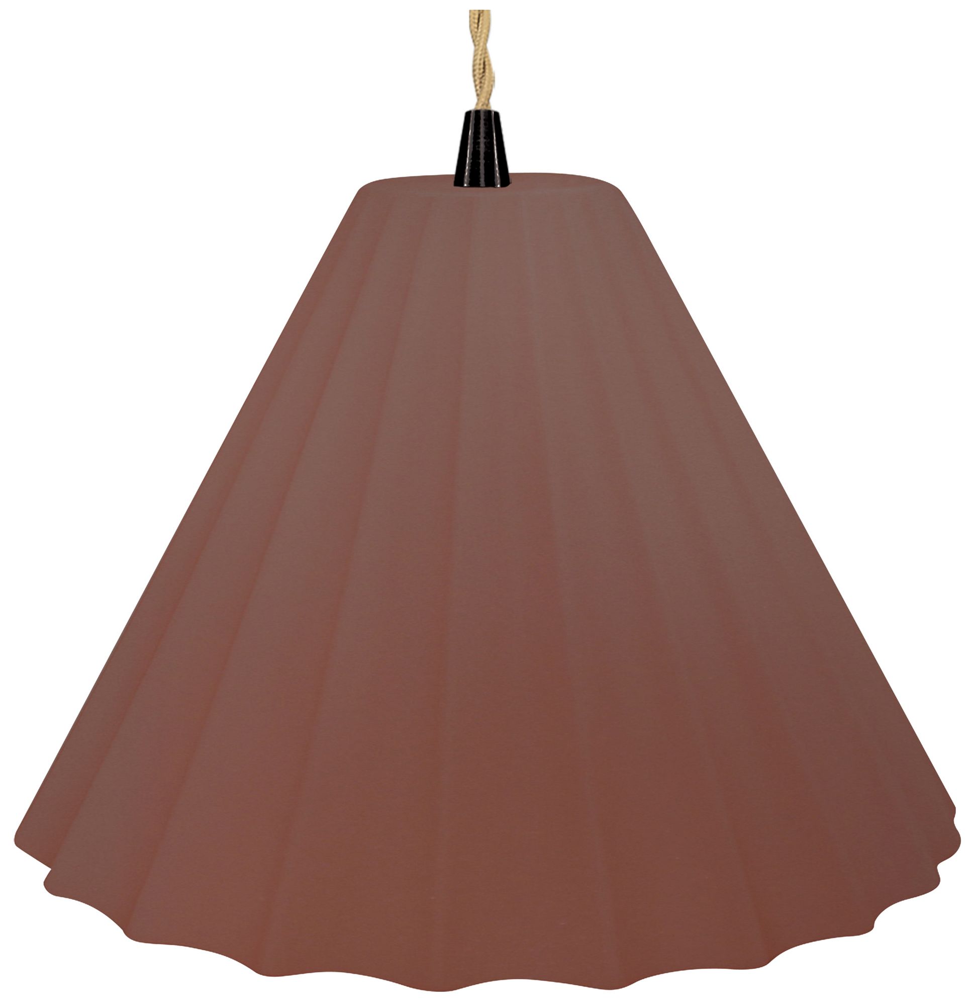 Image 2 Radiance Fluted 10.75" Wide Canyon Clay Pendant With Beige Twist Cord more views