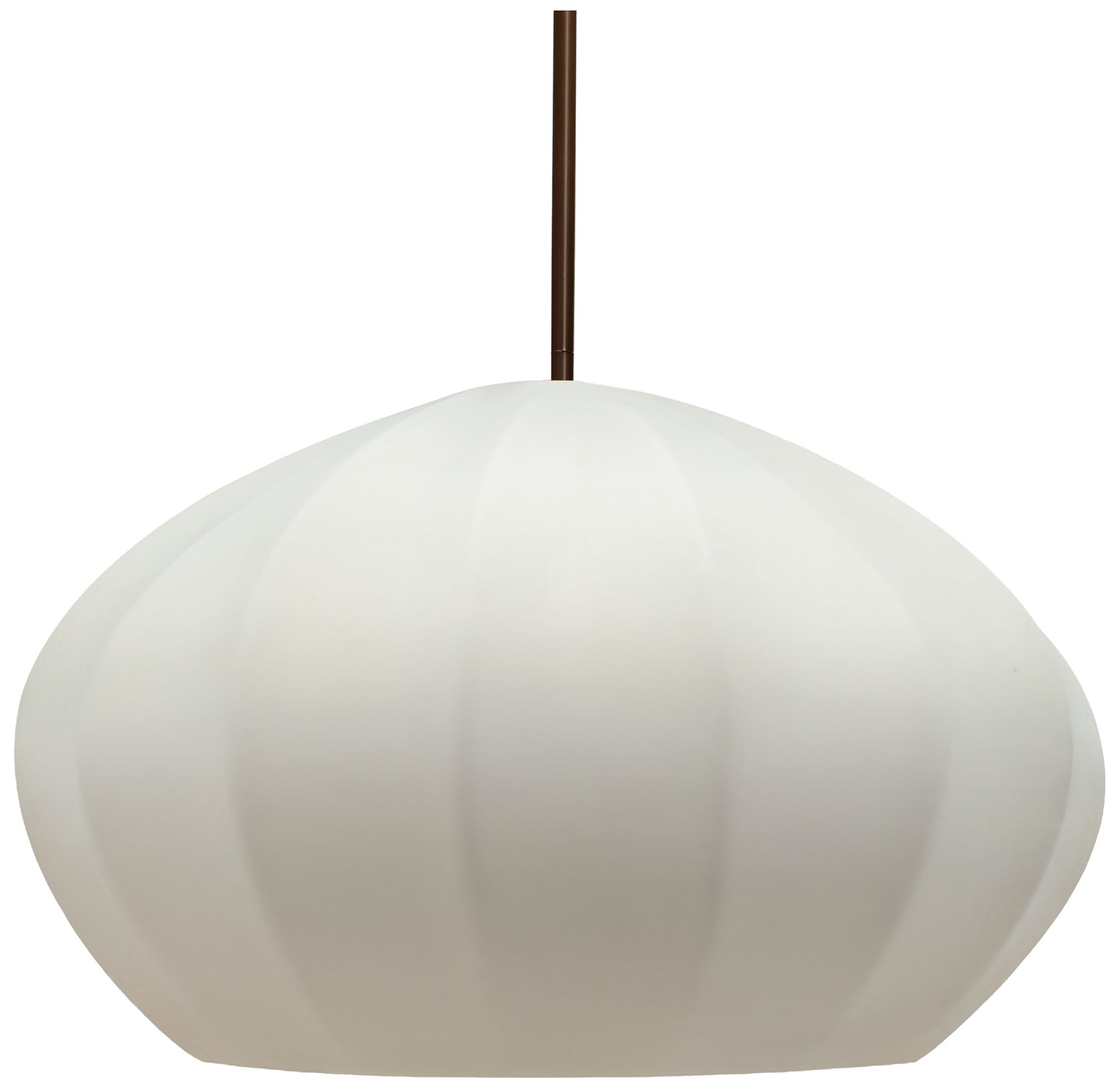 Image 2 Radiance Fluted 13" Wide Bisque Pendant With Bronze Rigid Stem more views