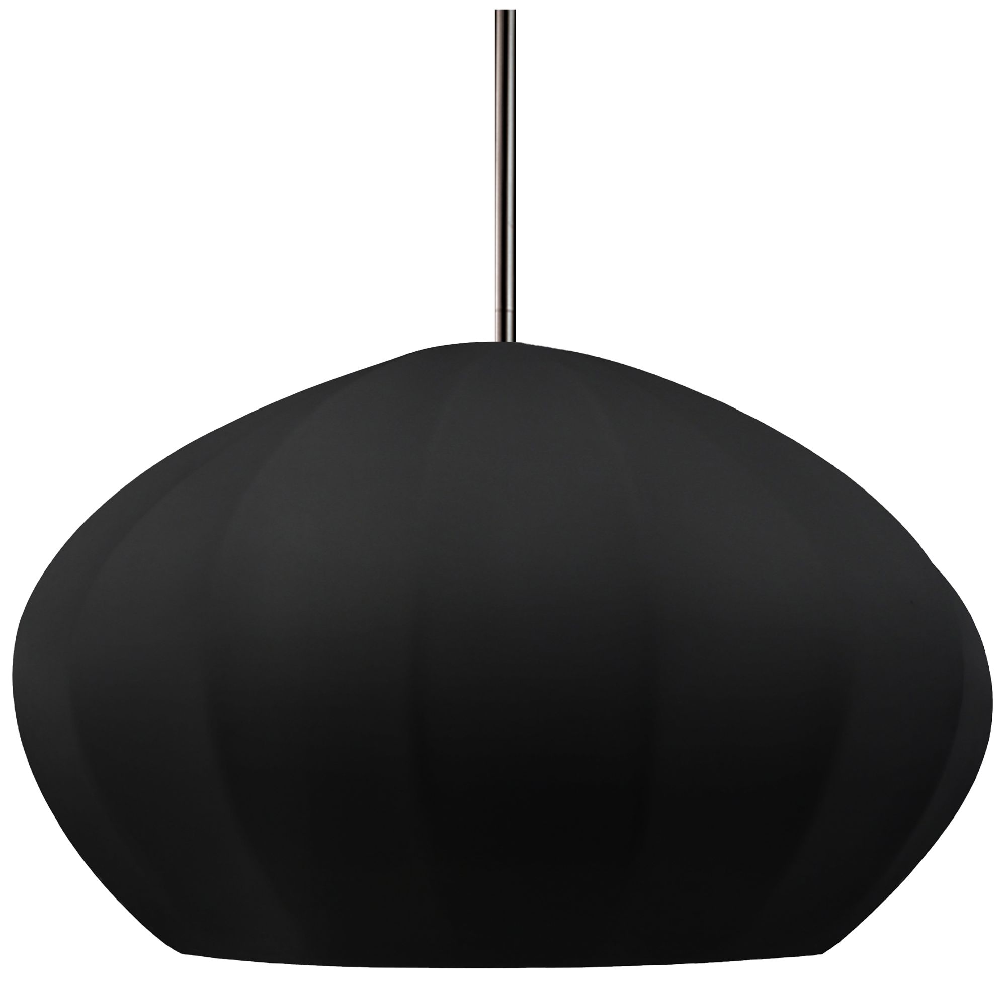 Image 2 Radiance Fluted 13"W Carbon Matte Black LED Pendant w/ Nickel Rigid Stem more views