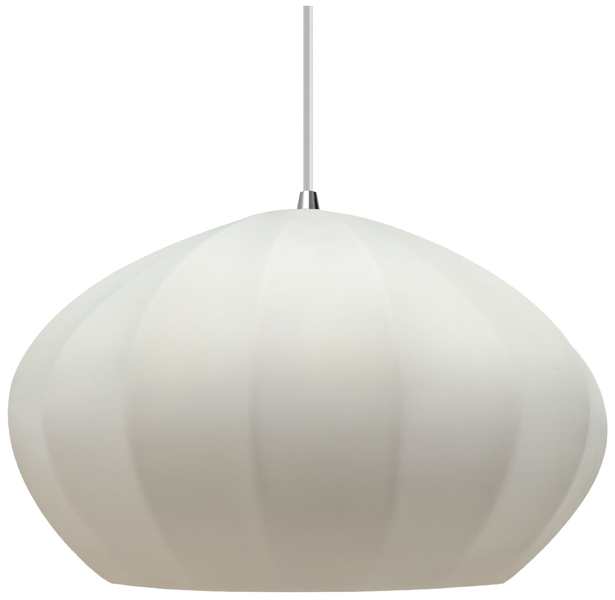 Image 2 Radiance Fluted 13" Wide Bisque LED Pendant With White Cord - Made to Order more views