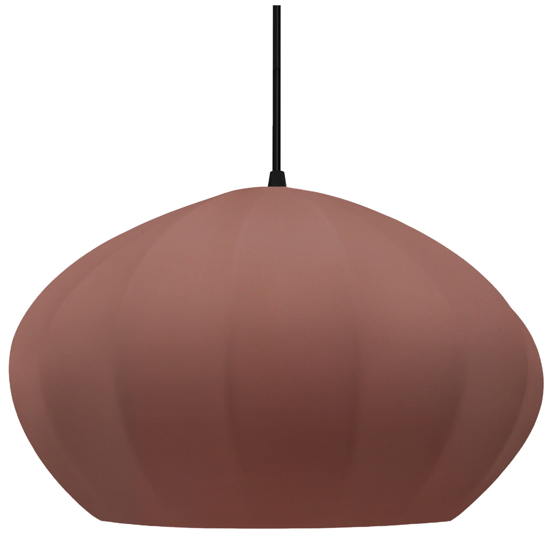 Image 2 Radiance Fluted 13" Wide Canyon Clay LED Pendant With Black Cord more views