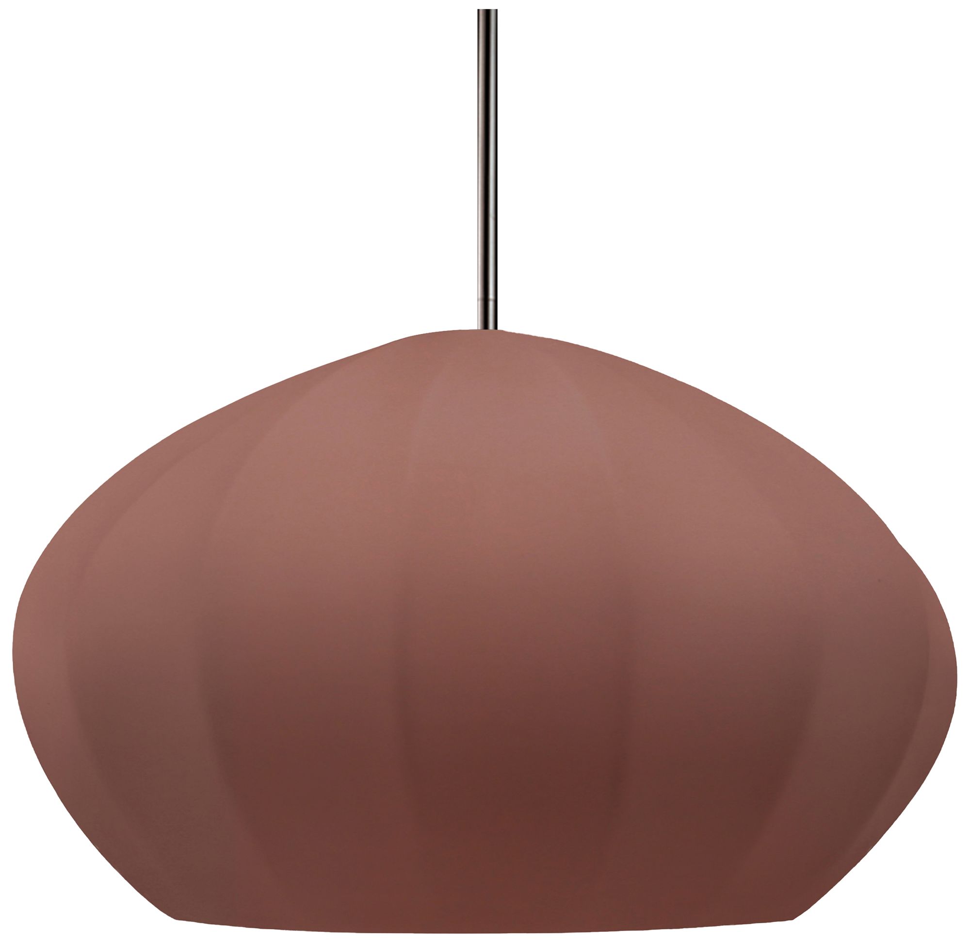 Image 2 Radiance Fluted 13" Wide Canyon Clay LED Pendant With Rigid Stem more views