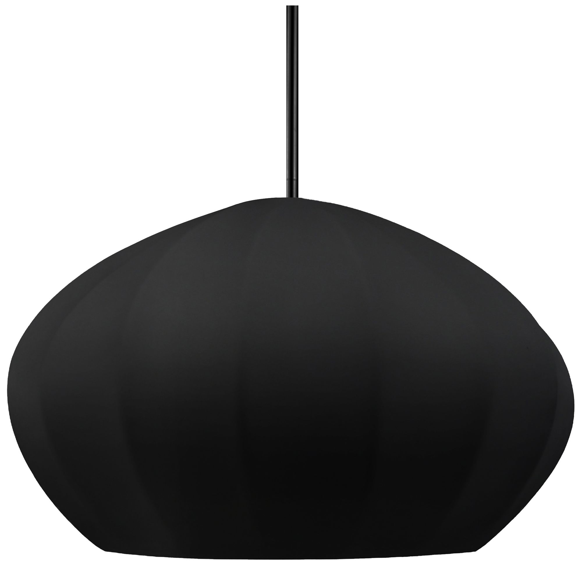 Image 2 Radiance Fluted 13" Wide Carbon Matte Black Pendant With Black Rigid Stem more views