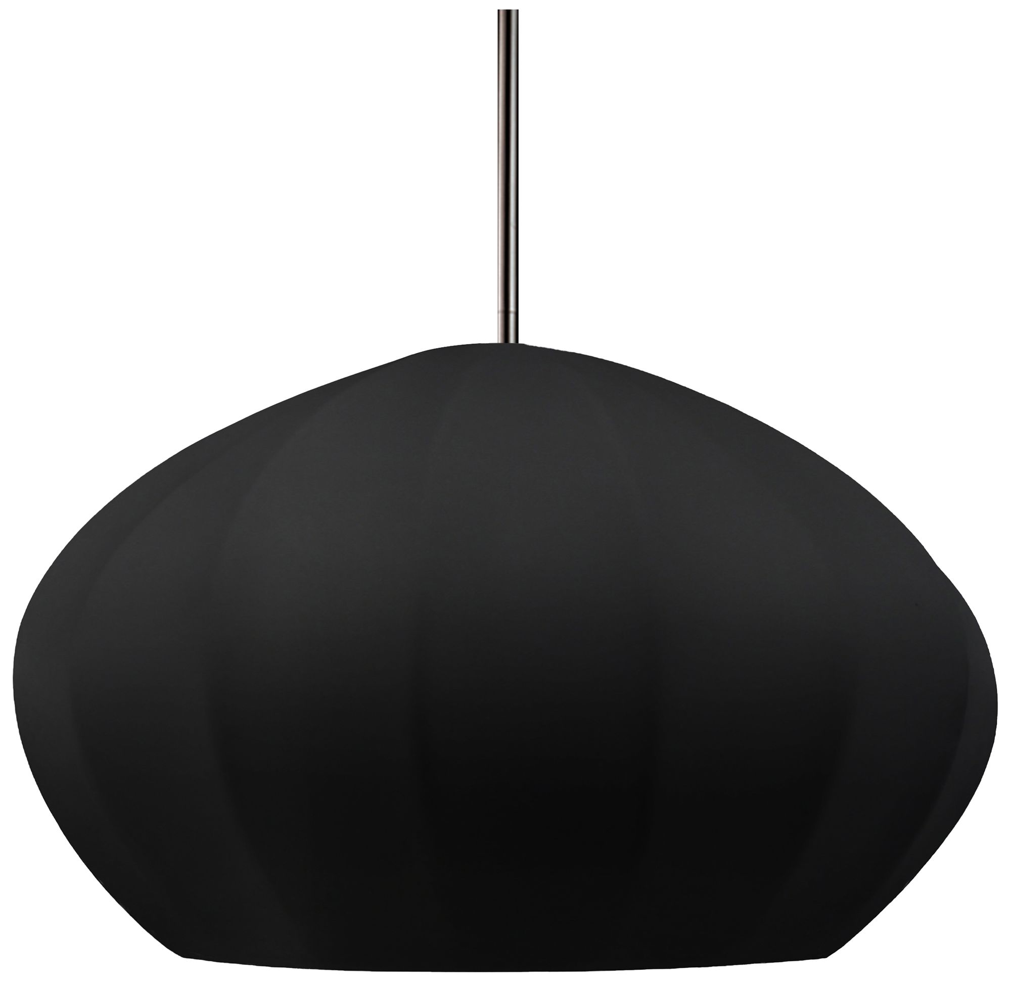 Image 2 Radiance Fluted 13" Wide Carbon Matte Black Pendant With Rigid Stem more views