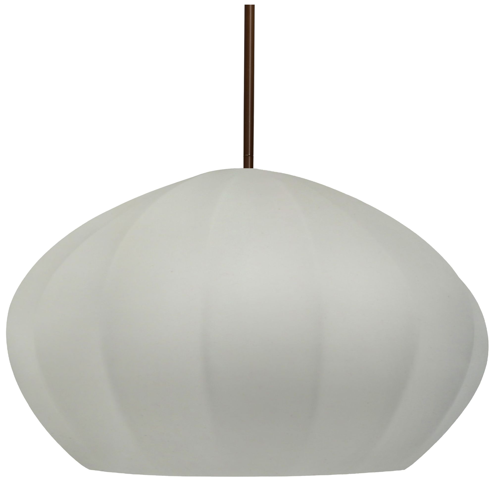 Image 2 Radiance Fluted 13" Wide Matte White Pendant With Bronze Rigid Stem more views