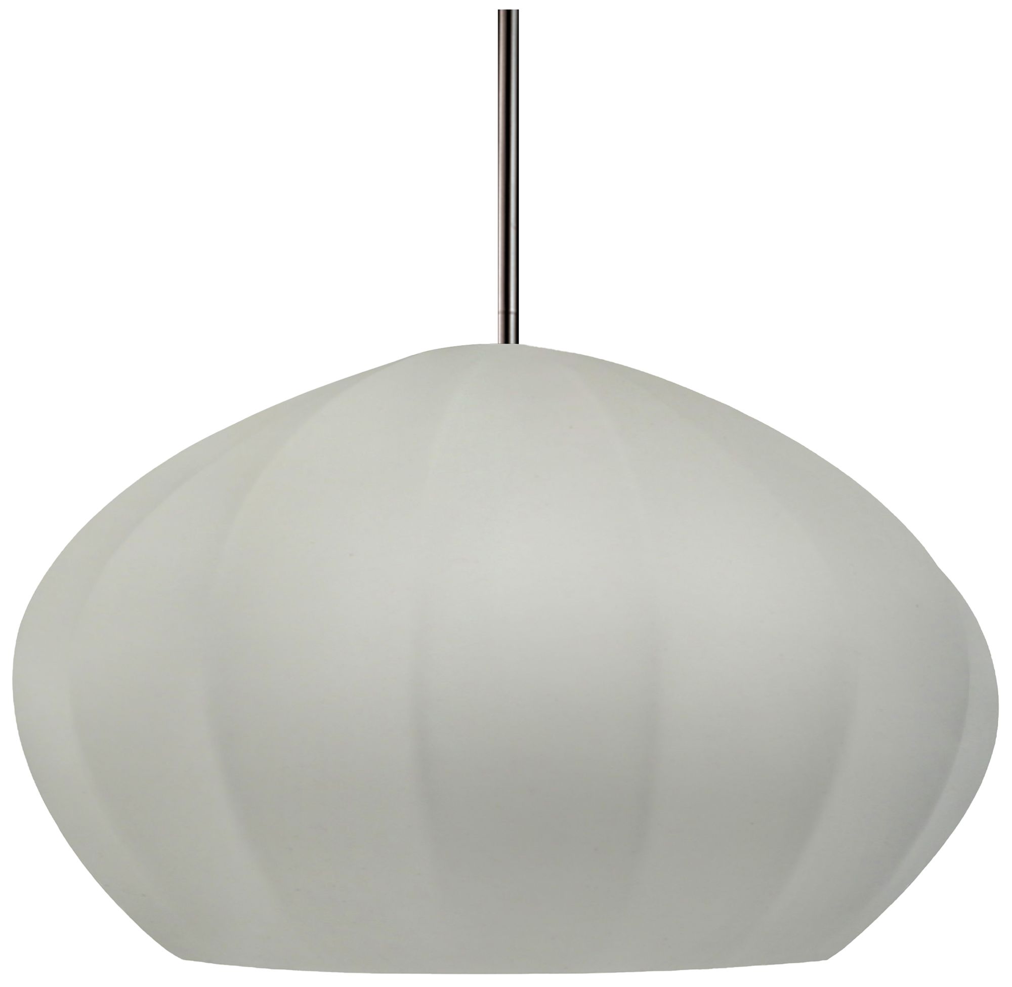 Image 2 Radiance Fluted 13" Wide Matte White Pendant With Nickel Rigid Stem more views