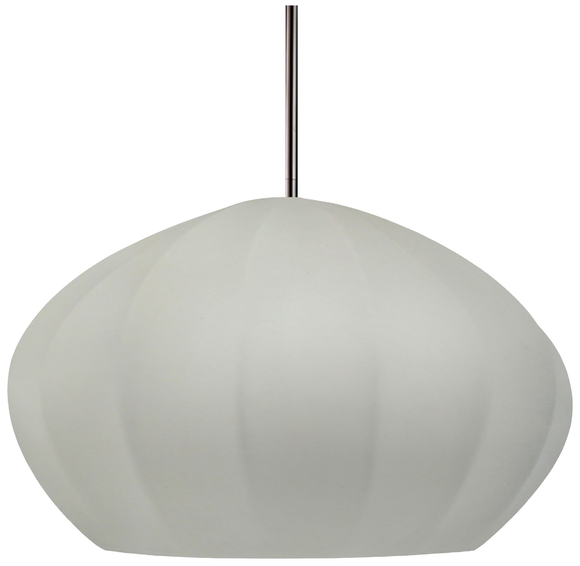 Image 2 Radiance Fluted 13" Wide Matte White Pendant With Rigid Stem more views