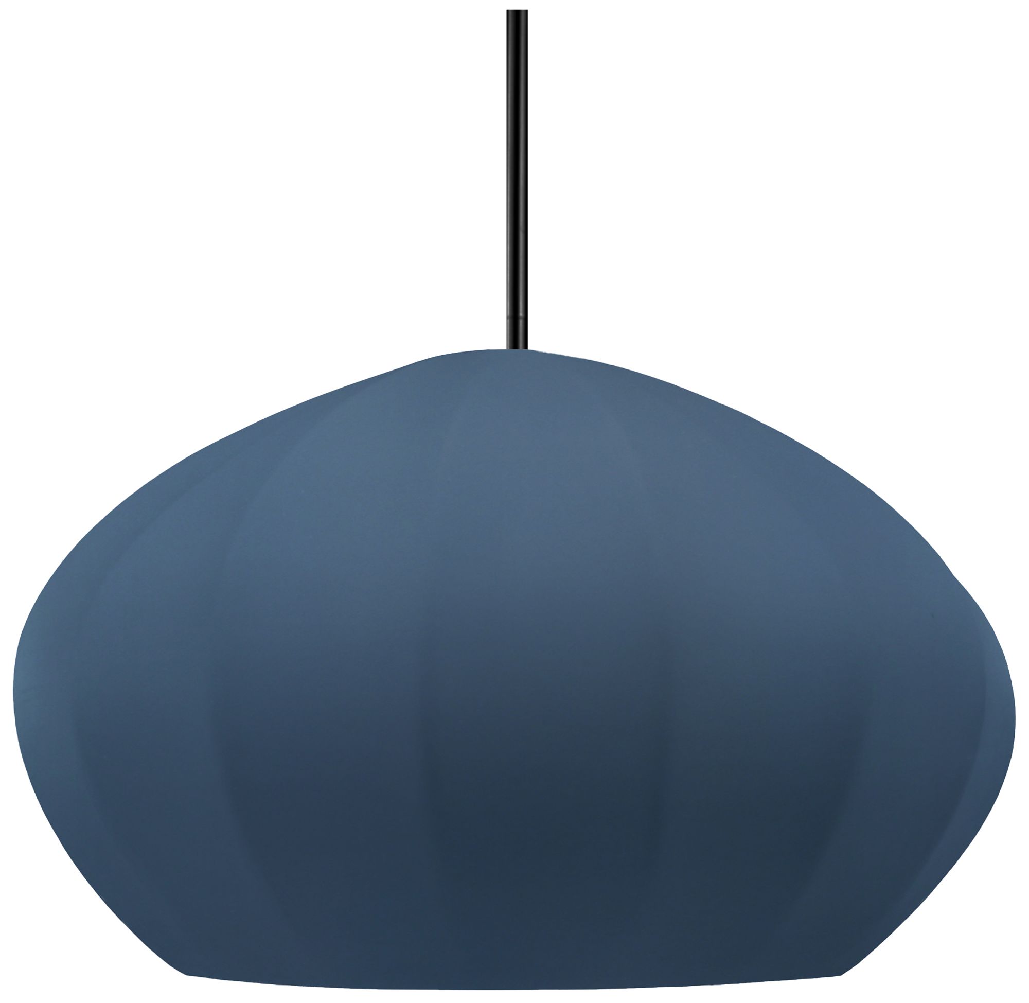 Image 2 Radiance Fluted 13" Wide Midnight Sky LED Pendant With Black Rigid Stem more views