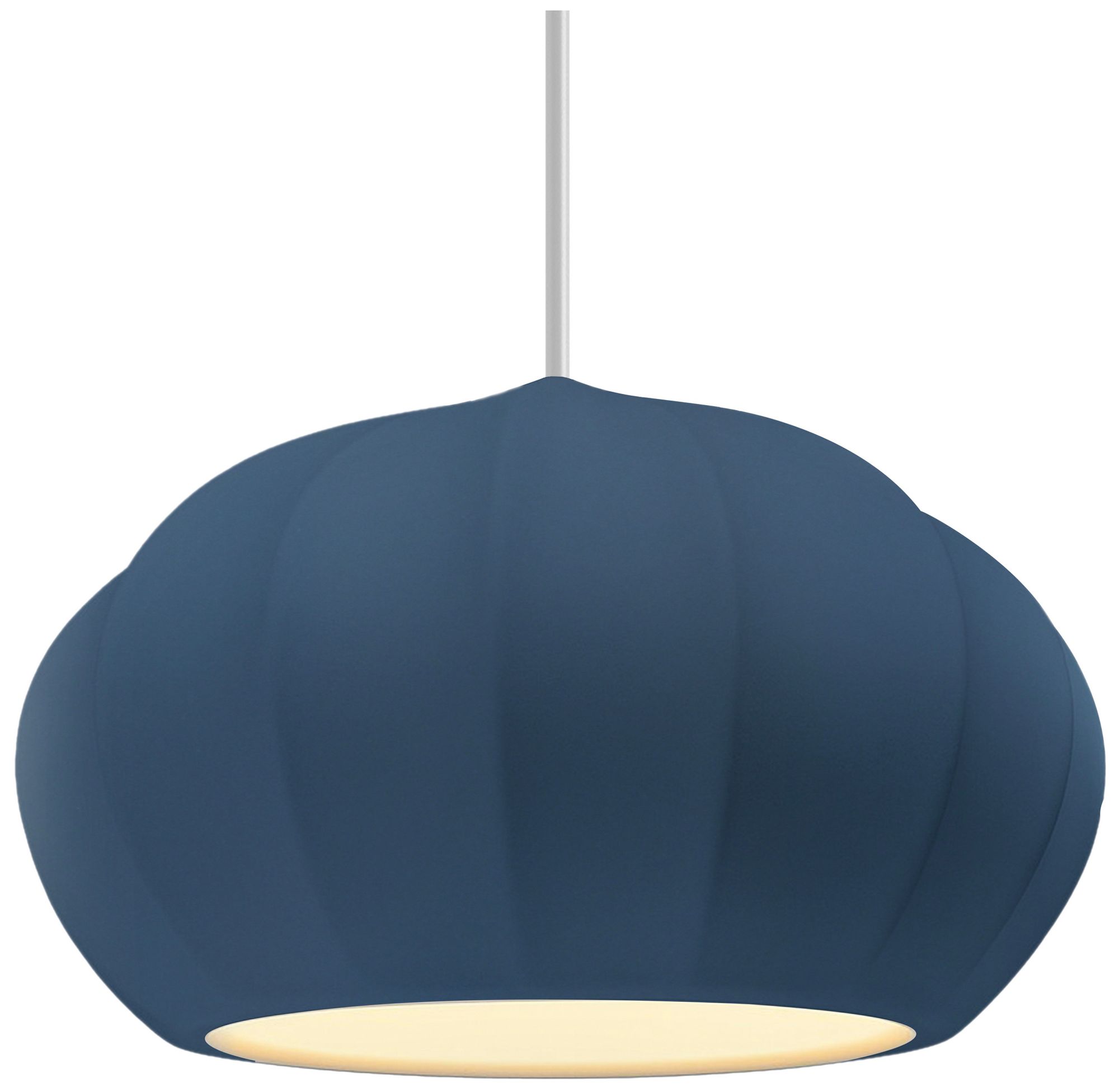Radiance Fluted 13" Wide Midnight Sky LED Pendant With White Cord