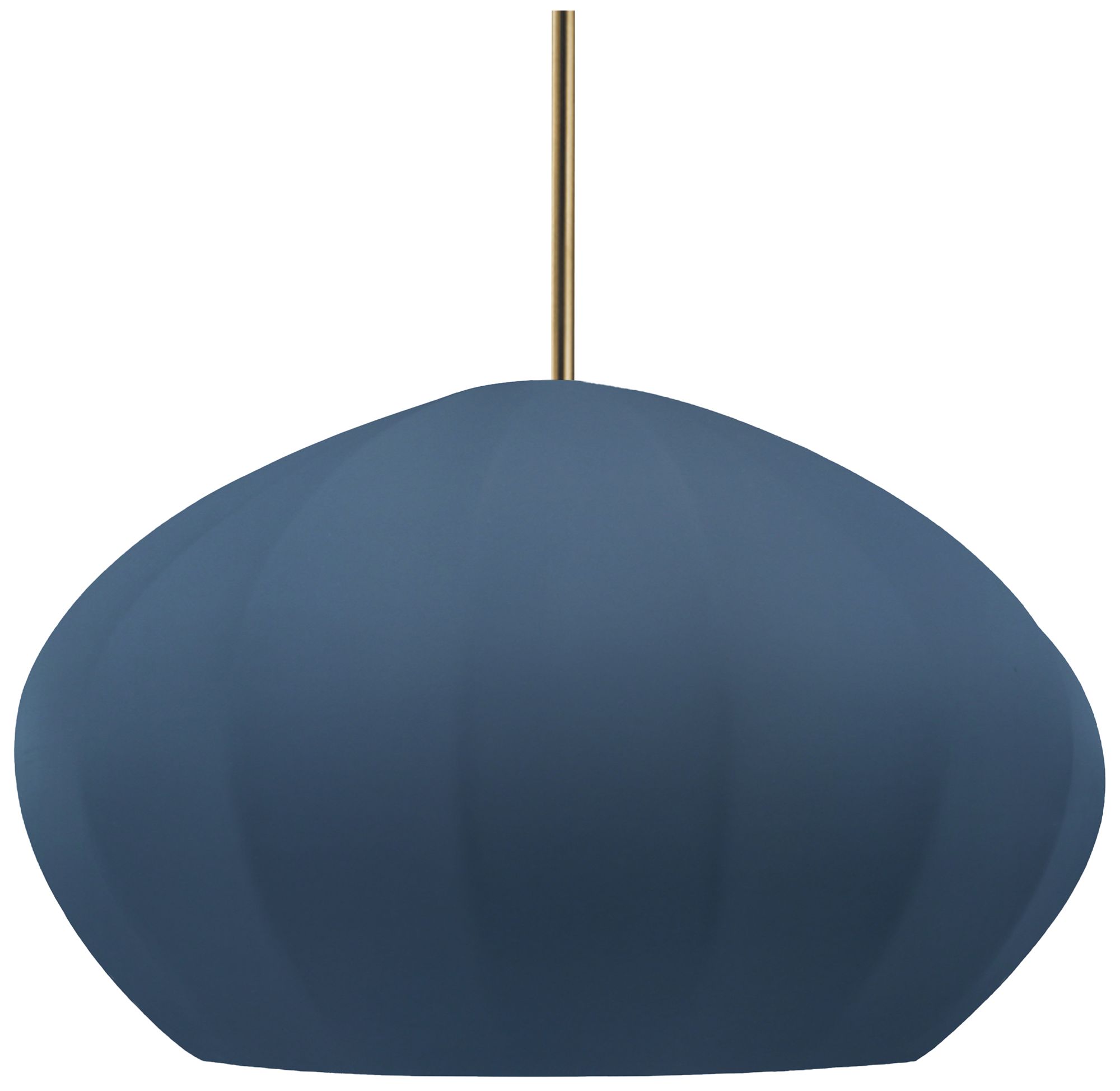 Image 2 Radiance Fluted 13" Wide Midnight Sky Pendant With Brass Rigid Stem more views