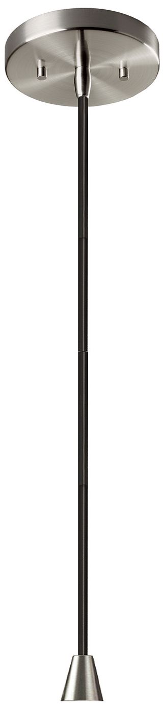 Image 3 Radiance Fluted 13" Wide Pewter Green LED Pendant With Chrome Black Cord more views