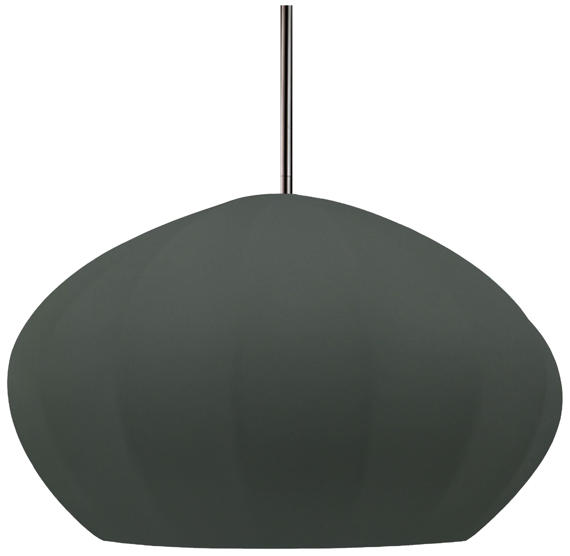 Image 2 Radiance Fluted 13" Wide Pewter Green LED Pendant With Nickel Rigid Stem more views