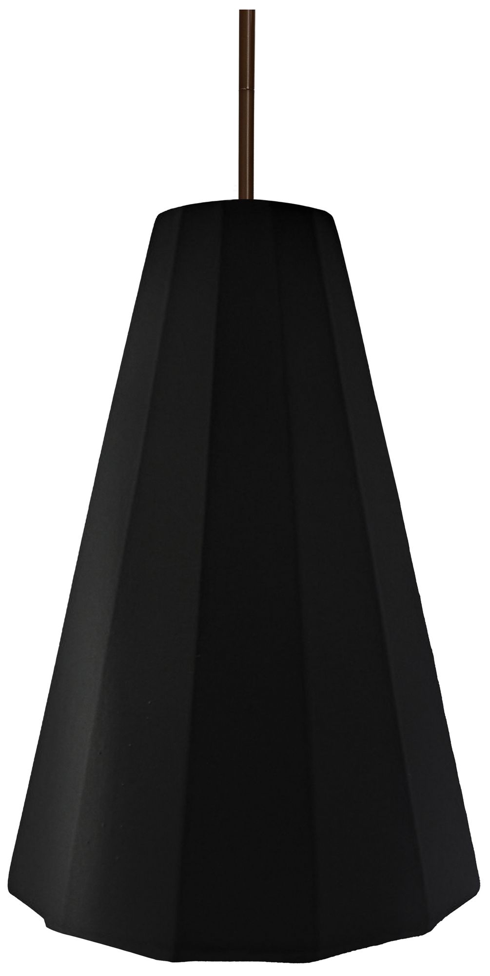 Image 2 Radiance Fluted 9"W Carbon Black Gold LED Pendant w/ Bronze Rigid Stem more views