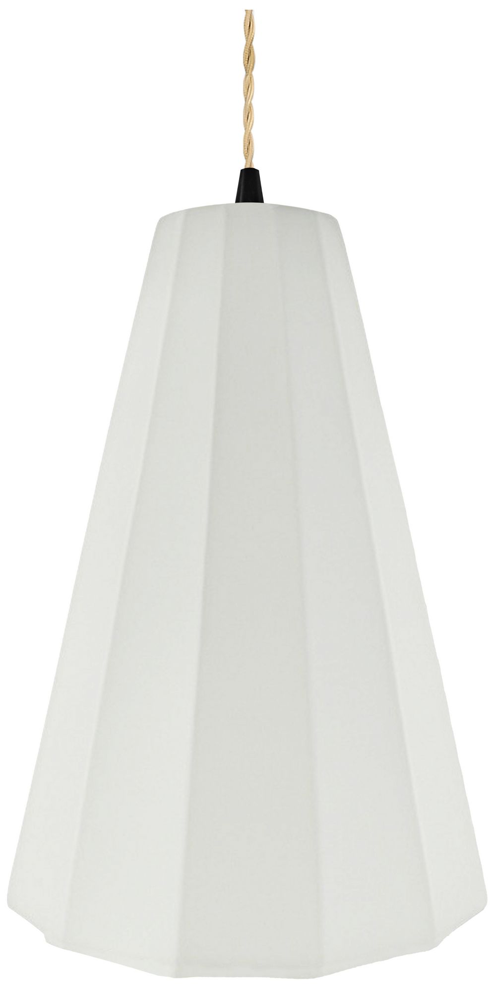 Image 2 Radiance Fluted 9" Wide Bisque LED Pendant With Beige Twist Cord more views