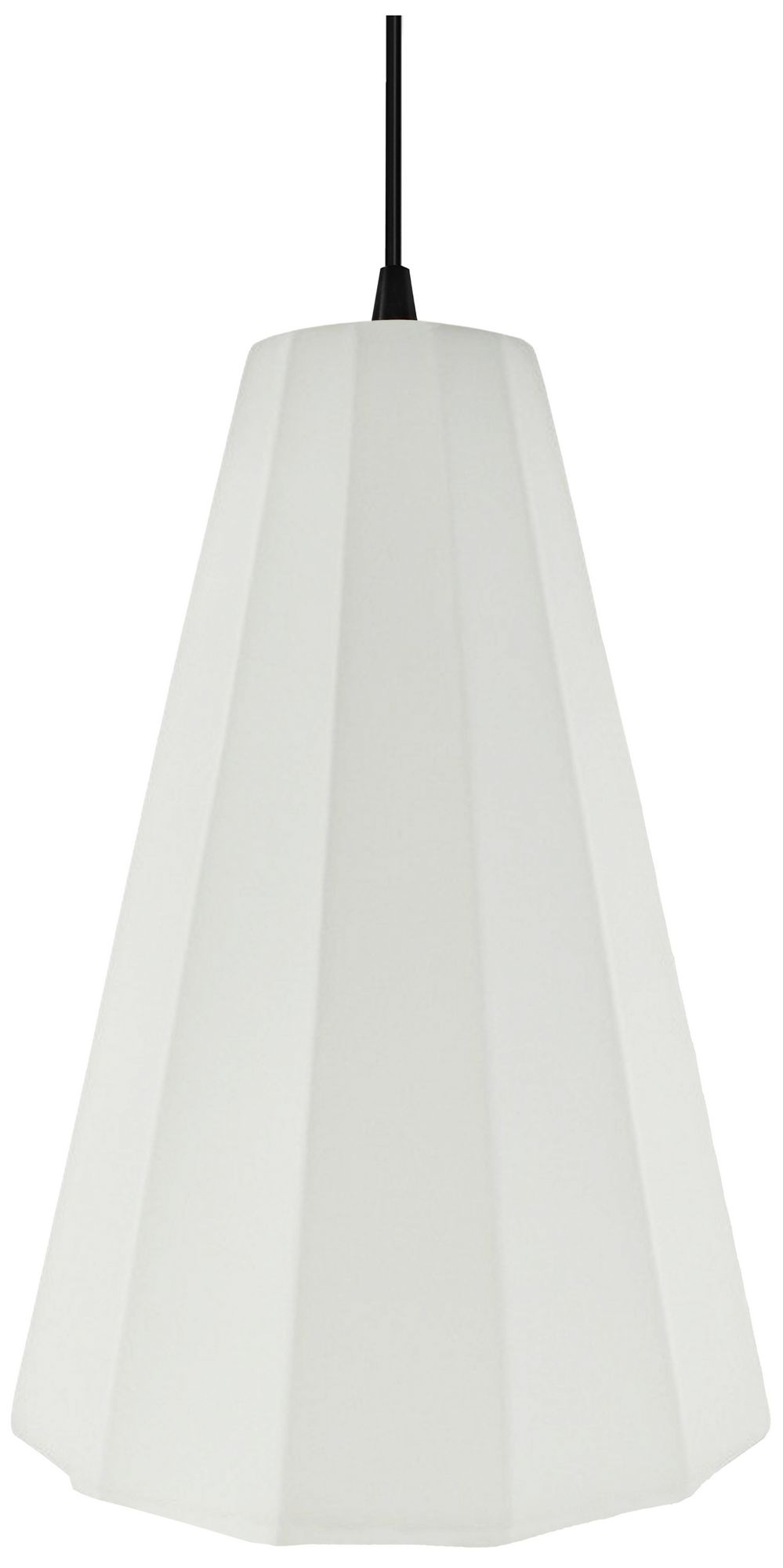 Image 2 Radiance Fluted 9" Wide Bisque LED Pendant With Black Cord more views