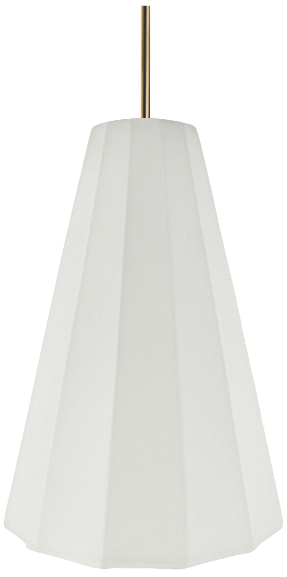 Image 2 Radiance Fluted 9" Wide Bisque LED Pendant With Brass Rigid Stem more views