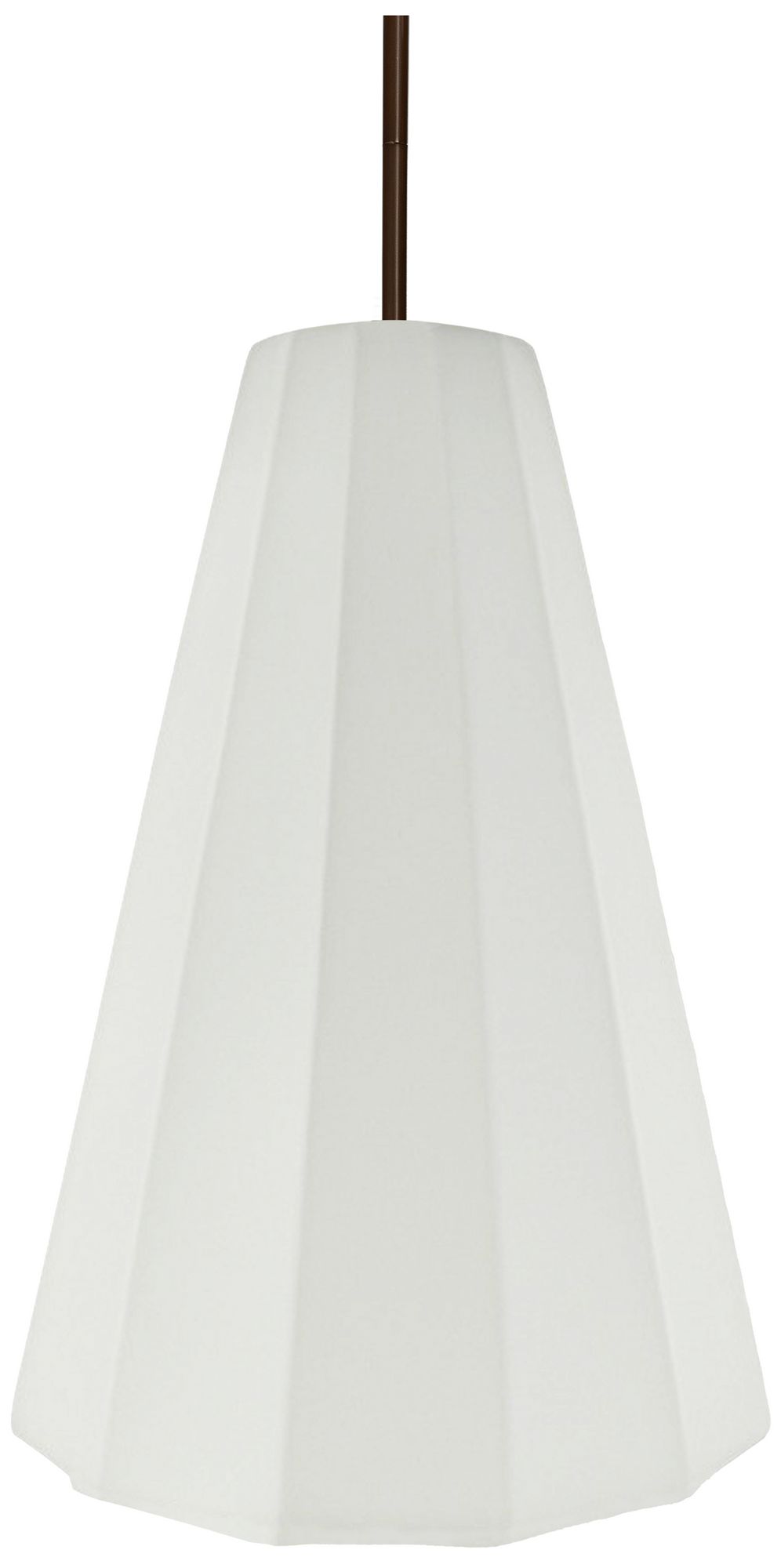 Image 2 Radiance Fluted 9" Wide Bisque LED Pendant With Bronze Rigid Stem more views