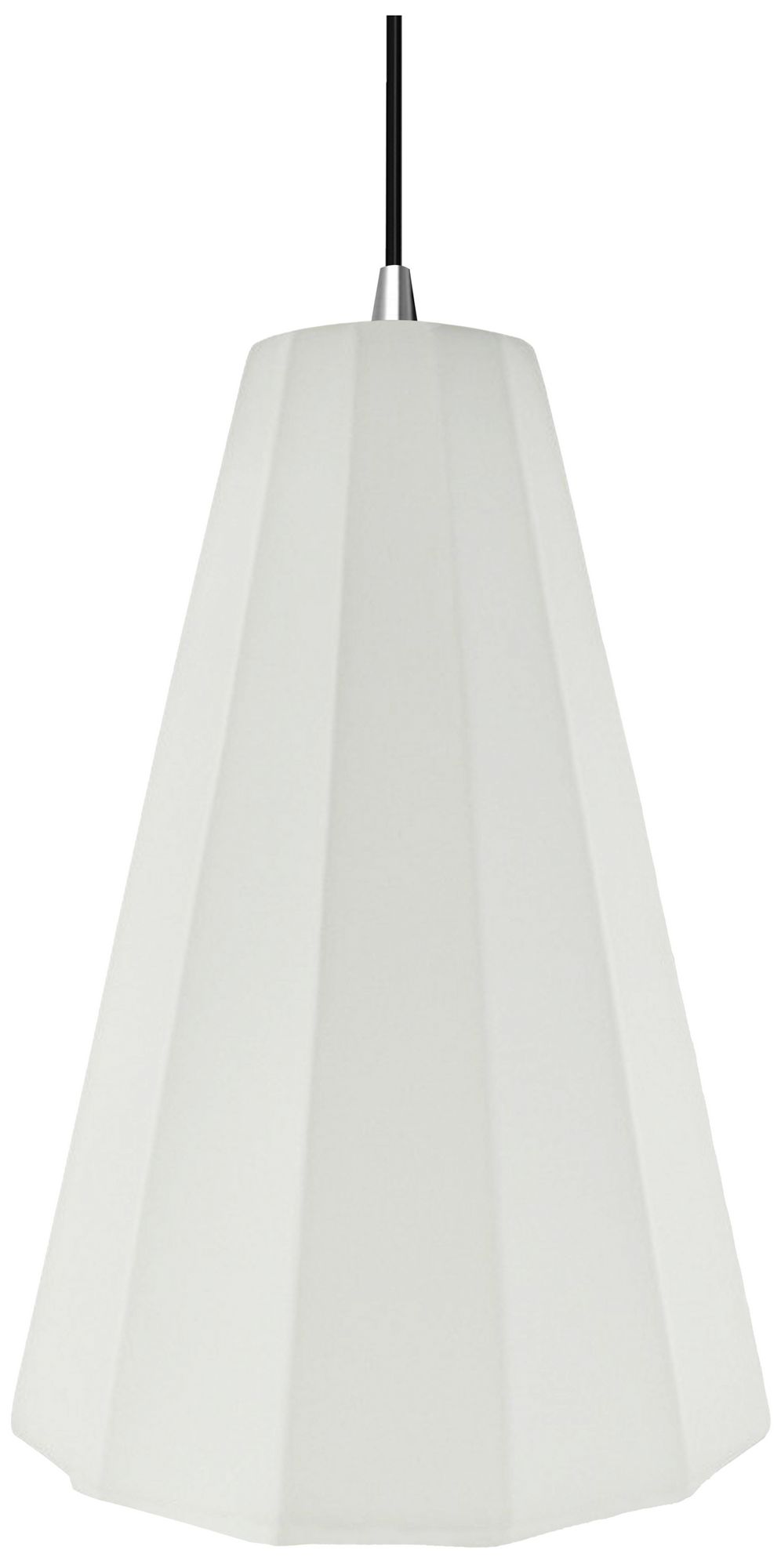 Image 2 Radiance Fluted 9" Wide Bisque LED Pendant With Chrome Black Cord more views