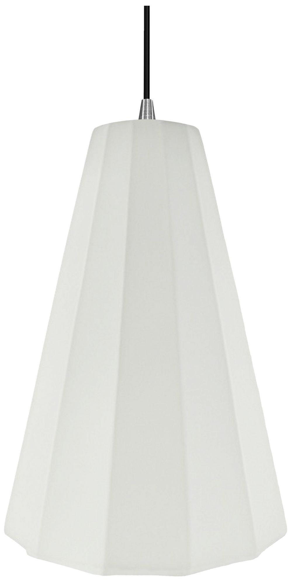 Image 2 Radiance Fluted 9" Wide Bisque LED Pendant With Nickel Black Cord more views