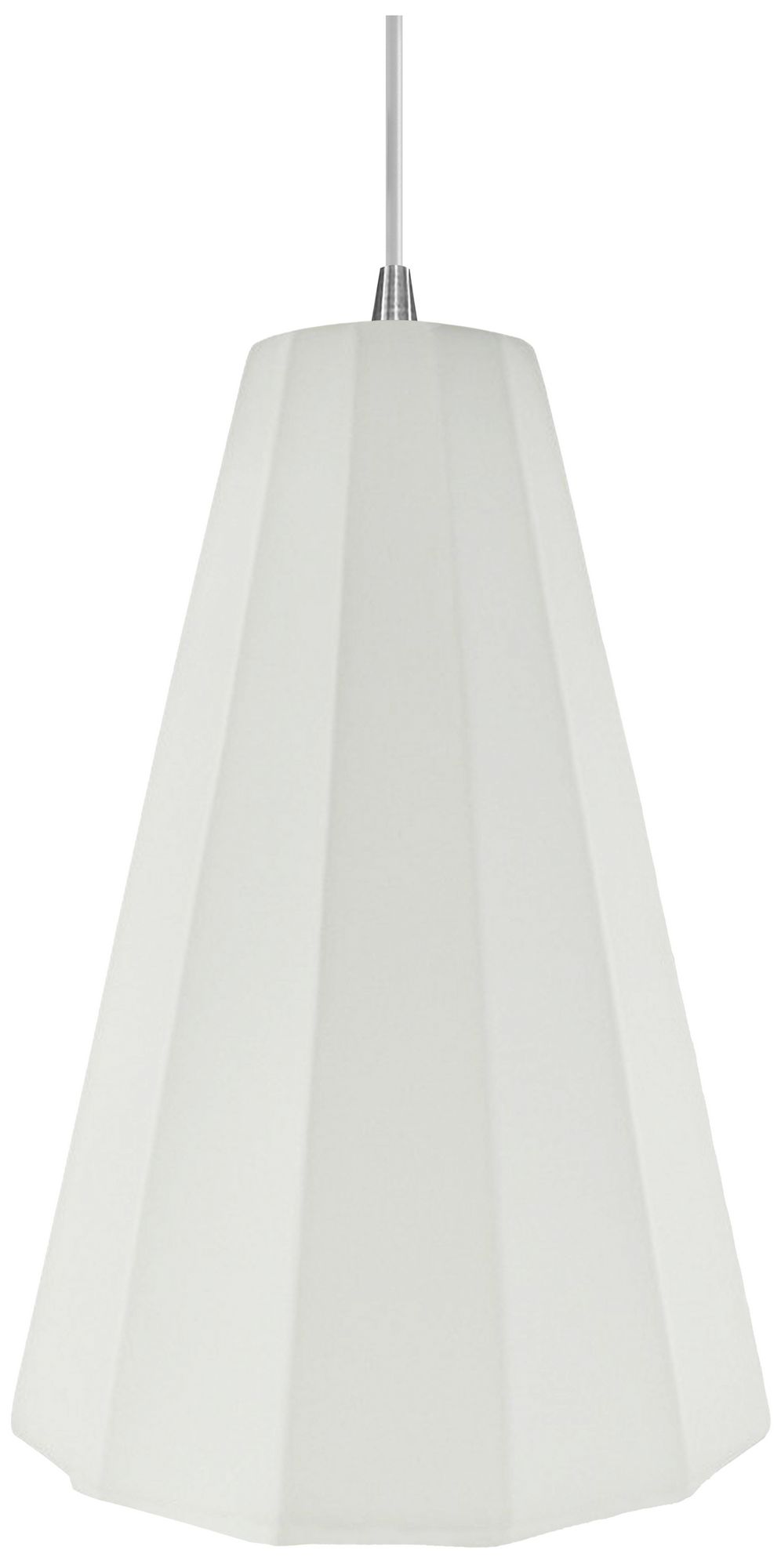 Image 2 Radiance Fluted 9" Wide Bisque LED Pendant With Nickel White Cord more views