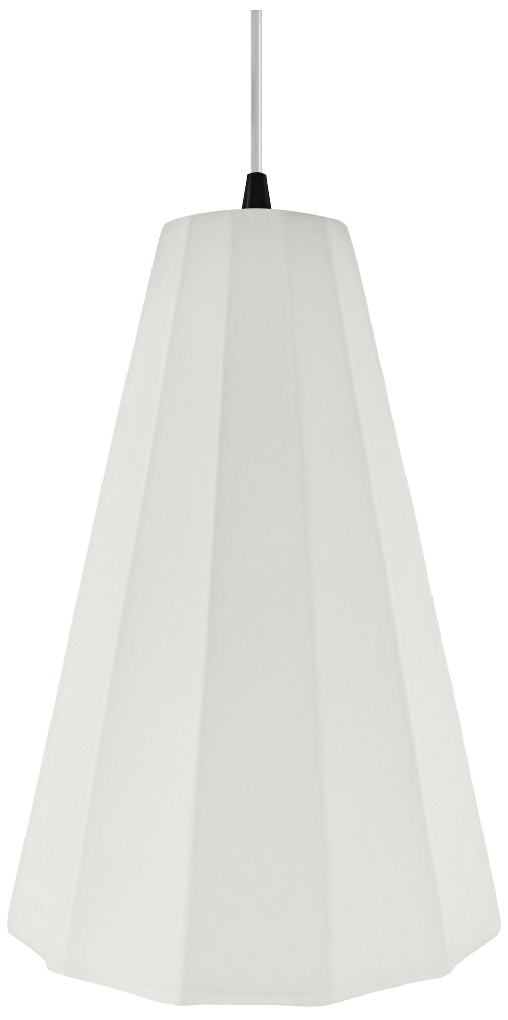 Image 2 Radiance Fluted 9" Wide Bisque Pendant With Black White Cord more views