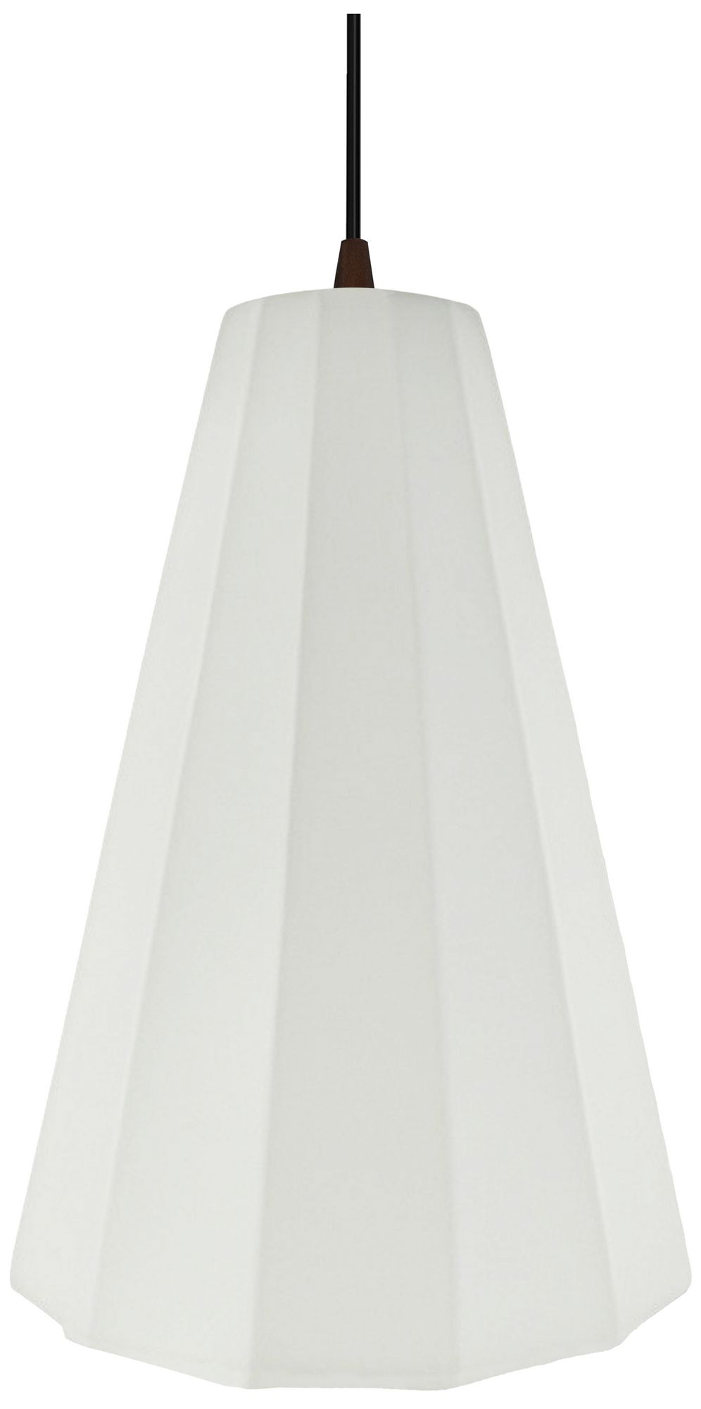 Image 2 Radiance Fluted 9" Wide Bisque Pendant With Bronze Black Cord more views