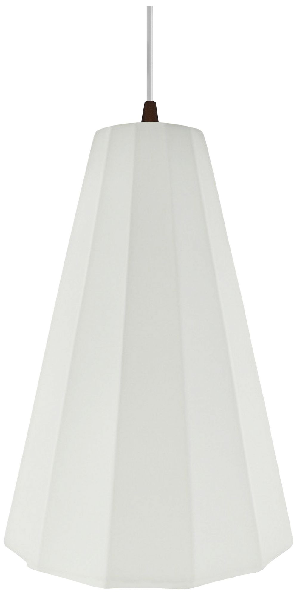 Image 2 Radiance Fluted 9" Wide Bisque Pendant With Bronze White Cord more views