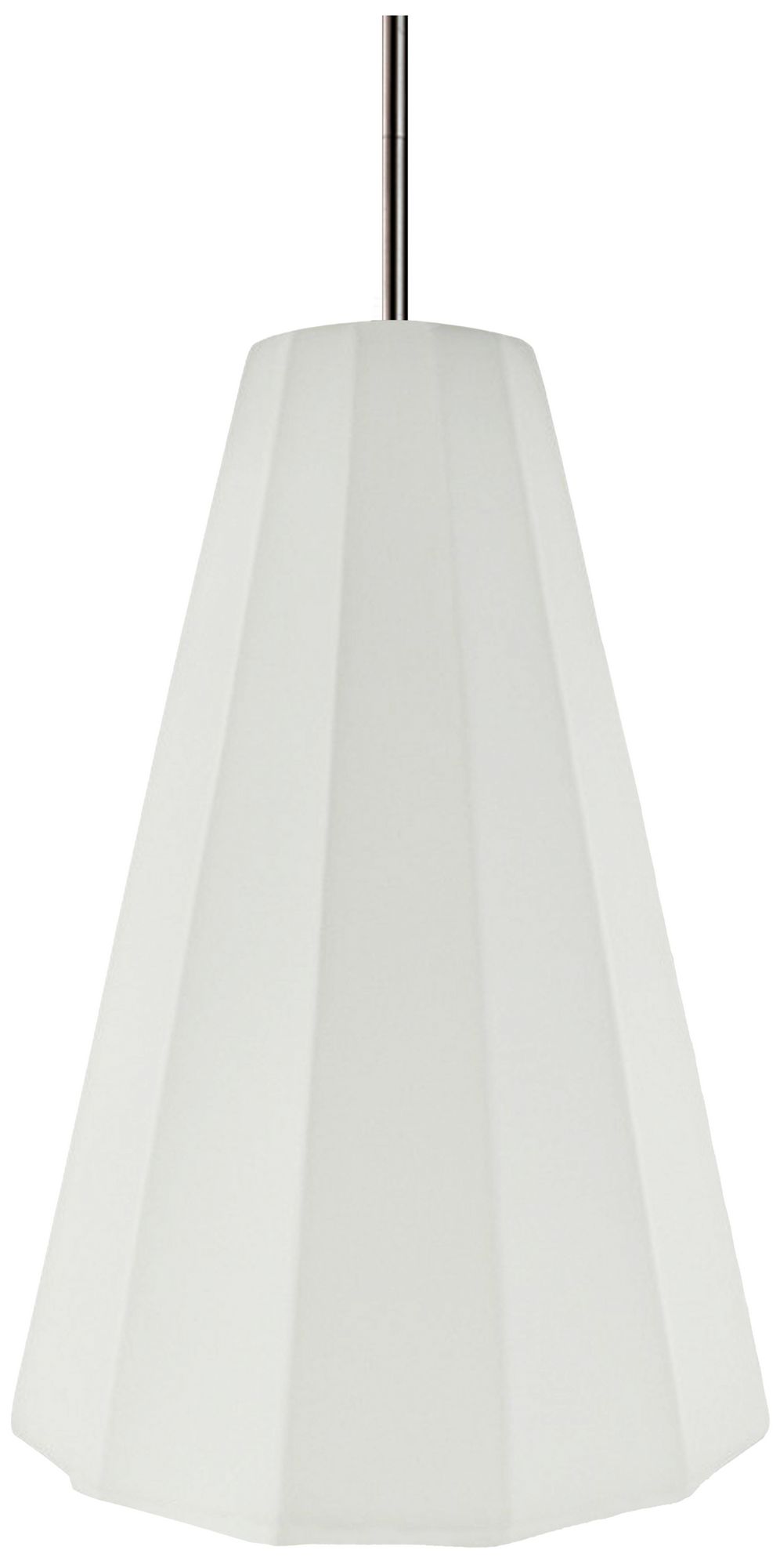 Image 2 Radiance Fluted 9" Wide Bisque Pendant With Nickel Rigid Stem more views