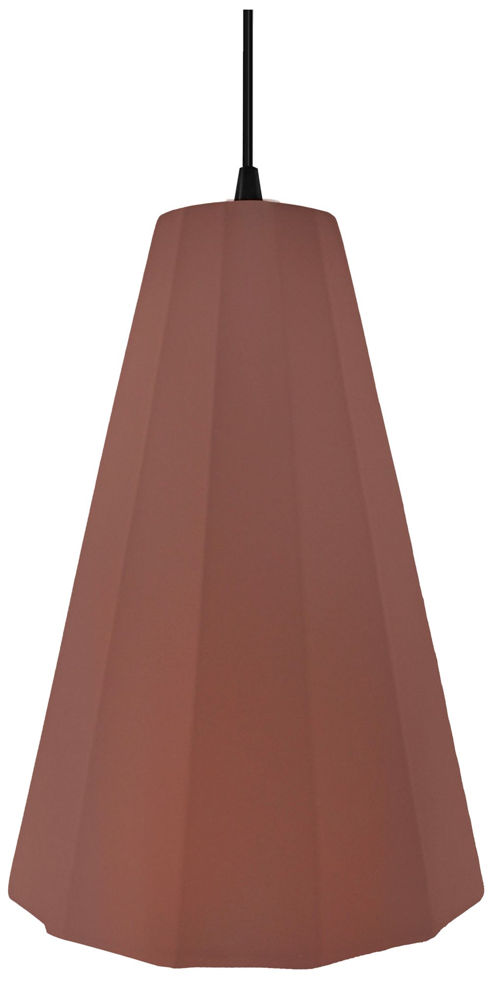 Image 3 Radiance Fluted 9" Wide Canyon Clay LED Pendant With Black Cord more views