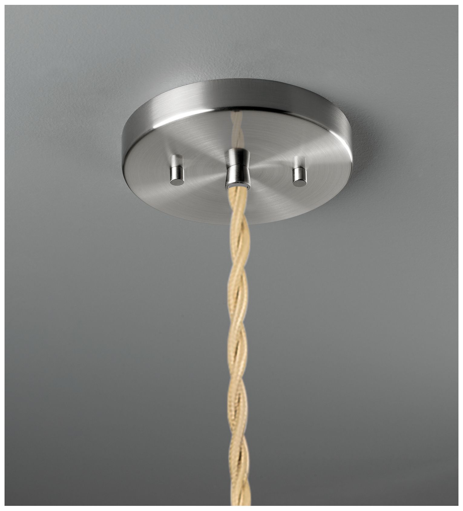 Image 4 Radiance Fluted 9" Wide Matte Black LED Pendant w/ Nickel Beige Twist Cord more views