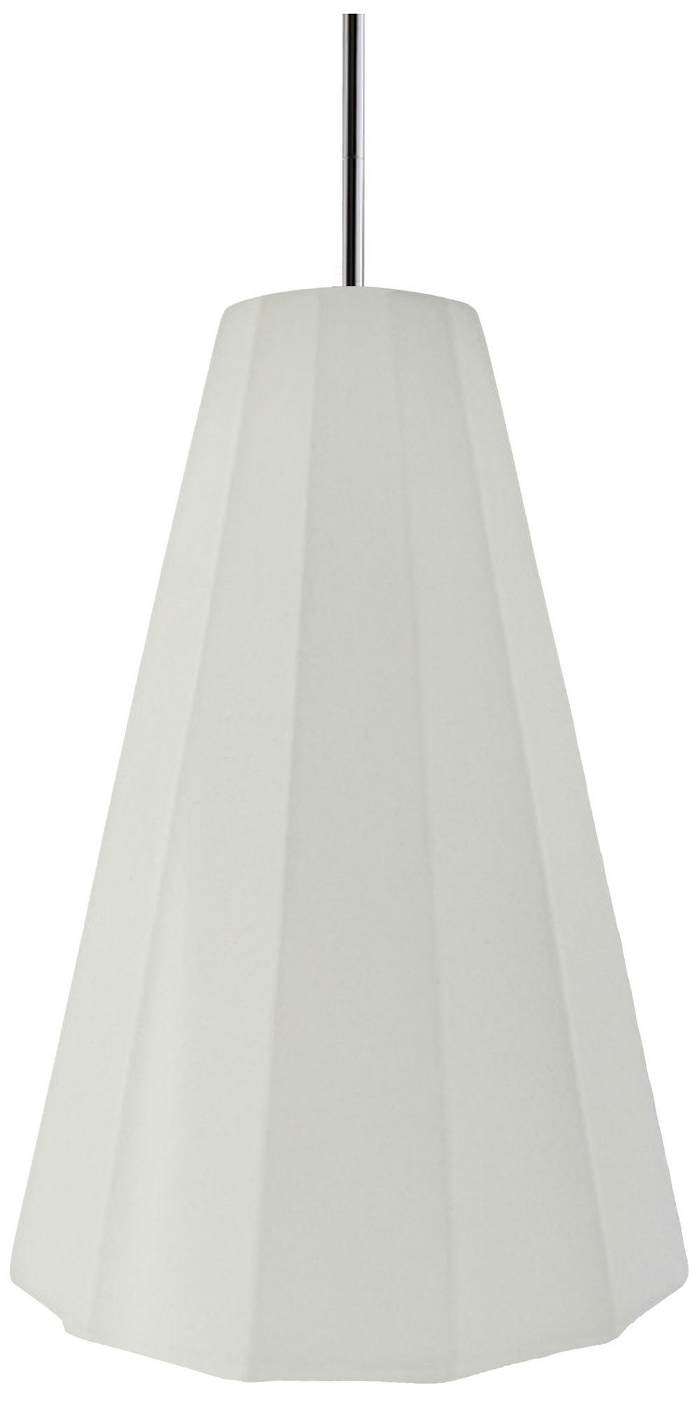 Image 2 Radiance Fluted 9" Wide Matte White LED Pendant With Rigid Stem more views