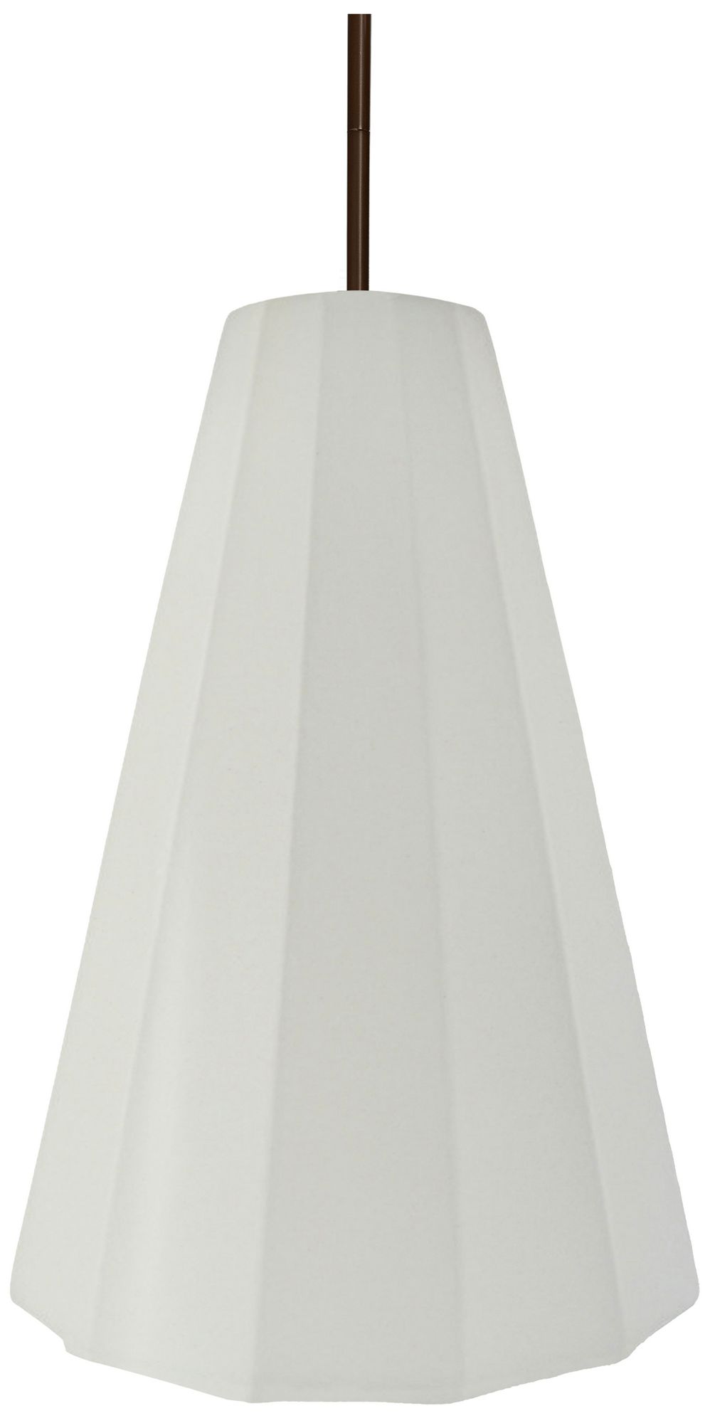 Image 2 Radiance Fluted 9" Wide Matte White Pendant With Bronze Rigid Stem more views