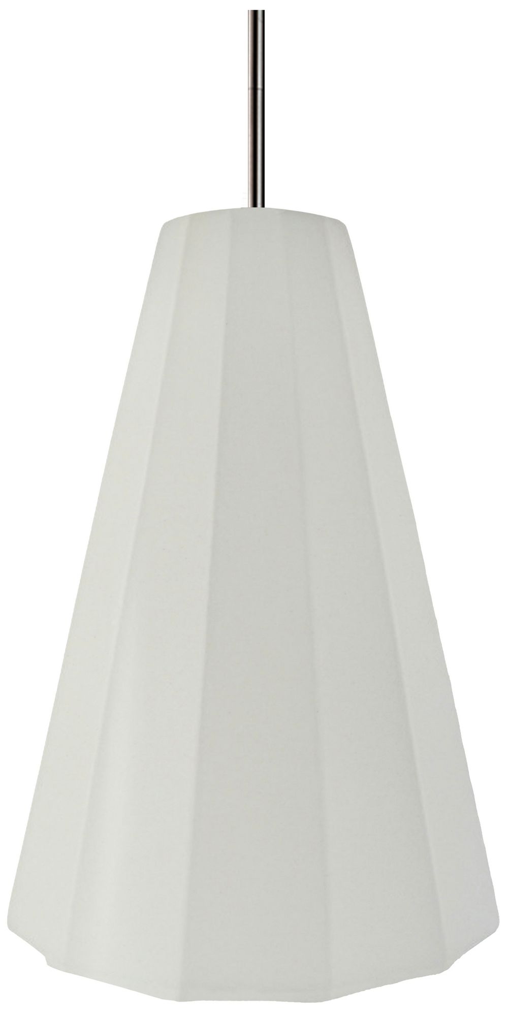 Image 2 Radiance Fluted 9" Wide Matte White Pendant With Nickel Rigid Stem more views